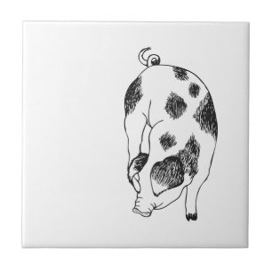 Carreau Motif minimaliste de Cottagecore vintage représent
