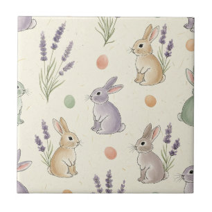 Carreau Motif minimaliste de Pâques lapin pastel de printe