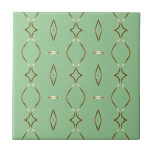 Carreau Motif Mint et Gold (Devant)