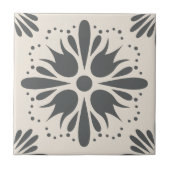 Carreau Motif moderne à fleurs blanches noires do-it-yours (Devant)