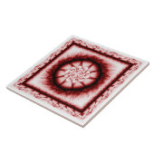 Carreau Motif moderne à fleurs rouges (Côté)