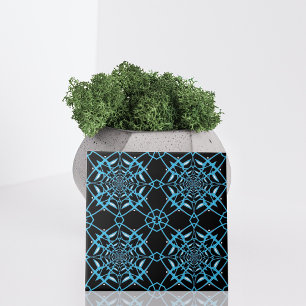 Carreau Motif moderne Abstrait noir et turquoise