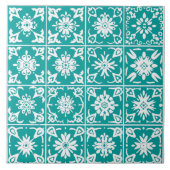 Carreau Motif moderne Blancs & Bleus Méditerranée (Devant)