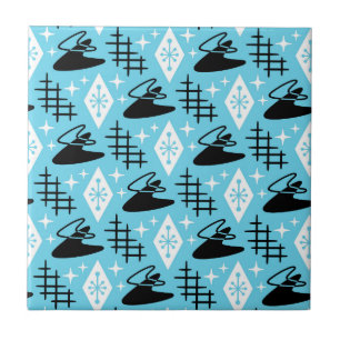 Carreau Motif moderne Boomerang du milieu du siècle