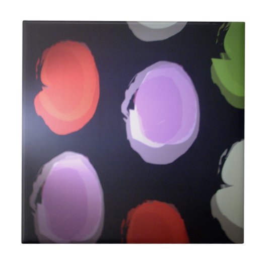 Carreau Motif moderne coloré Polka Point Art Imprimer (Devant)