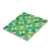 Carreau Motif moderne du milieu du siècle Vert et turquois (Côté)