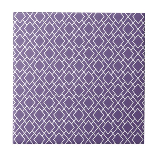 Carreau Motif moderne élégant violet diamant (Devant)