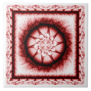 Carreau Motif moderne floral rouge