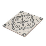 Carreau Motif moderne géométrique Décor noir blanc<br><div class="desc">Un élégant motif de cercle géométrique moderne pour un arrière-plan cuisine,  carrelage d'art,  entourage cheminée,  salle de bain et douche. Vous pouvez aussi aimer ce style dans une tuile encadrée ou une boîte de conservation. Gris et blanc fusain.</div>