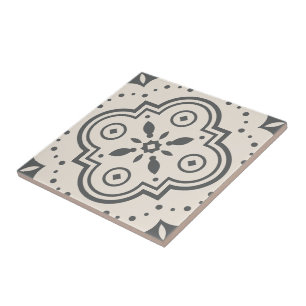 Carreau Motif moderne géométrique Décor noir blanc