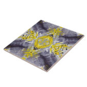 Carreau Motif moderne gris jaune tendance (Côté)