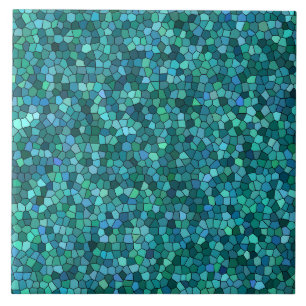 Carreau Motif mosaïque bleu vert