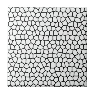 Carreau Motif mosaïque noir et blanc