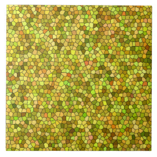 Carreau Motif mosaïque vert jaune