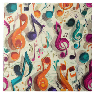 Carreau Motif Musical Coloré