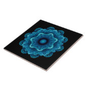 Carreau Motif naturel bleu fractal (Côté)