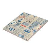 Carreau Motif nautique de journal (Côté)