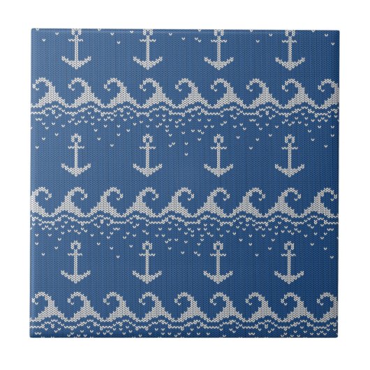 Carreau Motif nautique de Knit (Devant)