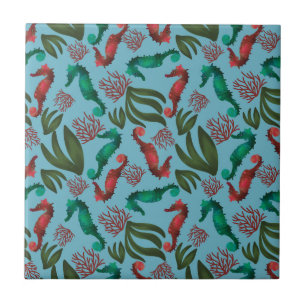 Carreau Motif nautique de Seahorse