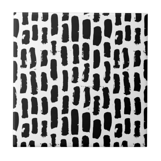 Carreau Motif noir de courses de brosse (Devant)