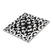 Carreau Motif noir sur fond blanc (Côté)