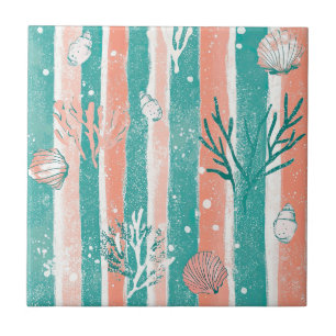 Carreau Motif Océan Corail Tropical