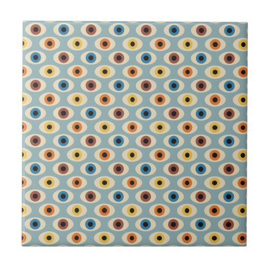 Carreau Motif oculaire rétro (Devant)