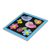 Carreau Motif OISEAUX ET FLEURS (Côté)