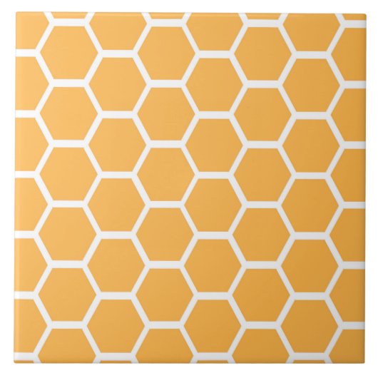 Carreau Motif orange de nid d'abeilles (Devant)