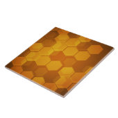 Carreau Motif orange d'hexagone de nid d'abeilles (Côté)