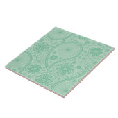 Carreau Motif Paisley vert (Côté)