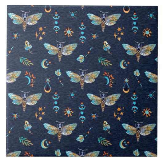 Carreau Motif papillon Luna Moth (Devant)