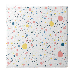 Carreau Motif Pastel de Points de Confettis en Terrazzo Mo