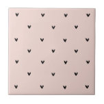Carreau Motif Pastel Moderne Rose et Coeurs Noirs<br><div class="desc">Surprenez vos proches avec un cadeau réfléchi et élégant de notre collection de Motifs Modern Pastel Pink and Black Hearts. Idéal pour les anniversaires,  les anniversaires,  ou juste pour montrer à quelqu'un qui vous intéresse,  ces articles font des cadeaux inoubliables.</div>
