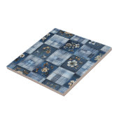 Carreau Motif patchwork floral | Denim bohème (Côté)