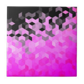 Carreau Motif peigne rose noir - Choisir les couleurs (Devant)