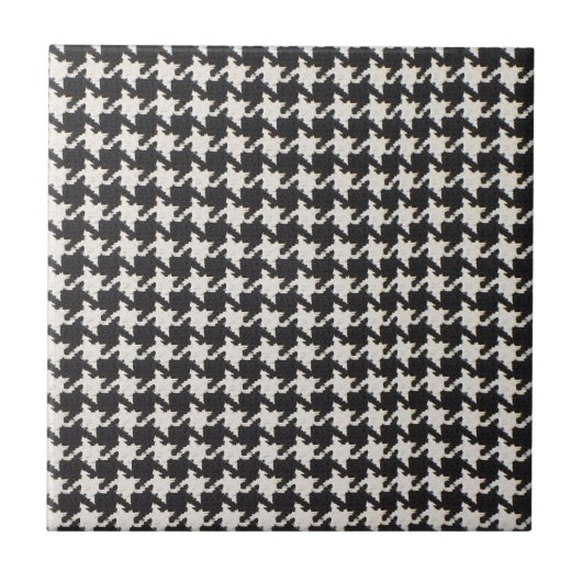 Carreau Motif Pied-de-Poule Noir Blanc (Devant)