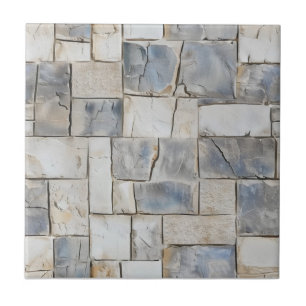 Carreau Motif Pierre Grise