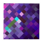 Carreau Motif Pixelé - Violet (Devant)