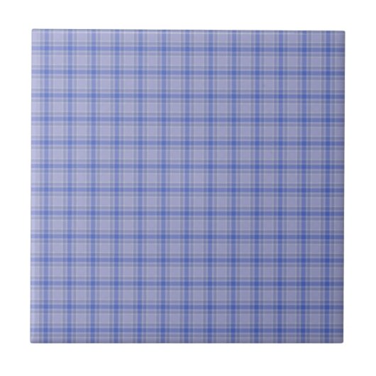 Carreau Motif Plaid Bleu Classique - élégant et intemporel (Devant)