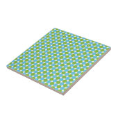 Carreau Motif pois bleu et vert (Côté)