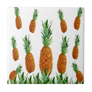 Carreau motif polygonal d'impression d'ananas