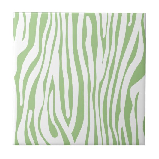 Carreau Motif Poster de animal Green Zebra (Devant)