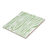 Carreau Motif Poster de animal Green Zebra (Côté)
