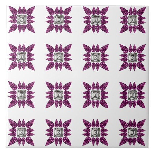 Carreau Motif pourpre (Devant)