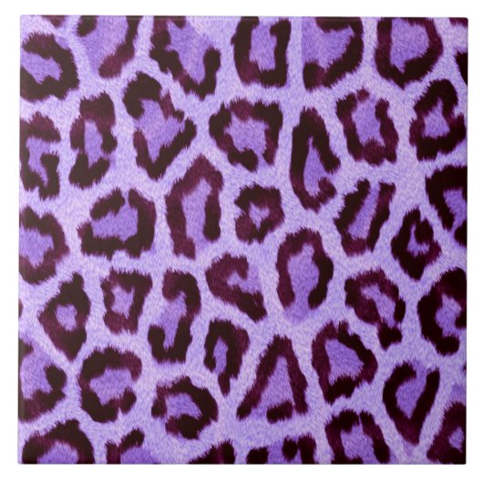 Carreau Motif pourpre d'empreinte de léopard (Devant)