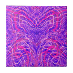 Carreau Motif psychédélique violet