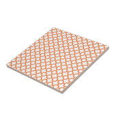Carreau Motif Quatrefoil Orange (Côté)