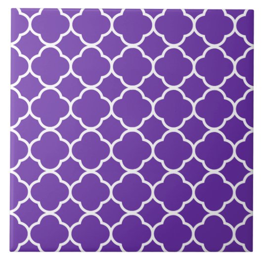 Carreau Motif Quatrefoil violet (Devant)