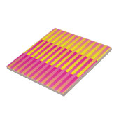 Carreau Motif rayé orange jaune rose (Côté)